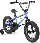 Glaf 12 14 16 Inch Kids Bike with Training Wheels for Boys and Girls Ages 3+ Years Old Bike Bicycle with Water Bottle Holder,Bell, Lightweight (Dark Blue, 16 Inch with Training Wheels)