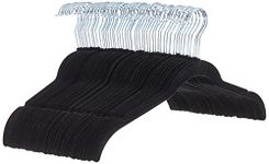 AmazonBasics Velvet Clothing Hangers - 50-Pack, Black