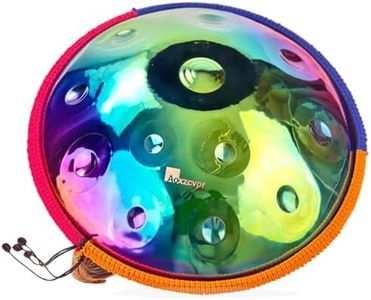 Handpan Drum & Hang Drum Kit D Minor 440Hz Steel Percussion for Meditation & Music Playing (Vibrant Blue, 22In-12 Notes)