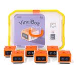MatataStudio VinciBot Coding Robot Set Kids Ages 8-12 Includes 6pcs of VinciBot Programmable Robot Rich Learning Materials Scratch Programming Robotic STEM Education Set for School Supplies Grade 2-7