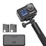 DJI Osmo Action 5 Pro Adventure Combo, Action Camera 4K With 1/1.3" sensor, 12h Extended Battery Life With 3 Batteries, Stabilization, Dual OLED Touchscreens, Mini Action Camera for Travel, Vlog