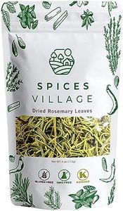 SPICES VILLAGE Whole Rosemary Leaves [ 4 oz ] – Natural Whole Rosemary for Cooking and Tea, Pure Mediterranean Seasoning - Kosher, Gluten Free, Vegan, Non GMO, Resealable Bulk Bag