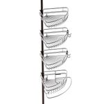 Zenna Home 2161HB Shower Tension Pole Caddy, Bronze