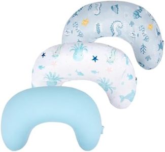 Littogoose 3-Pack Nursing Pillow Cover Compatible with New Boppy Nursing Pillow - Soft Stretchy Microfiber Feeding Pillow Cover, Washable Slipcover for Breastfeeding & Bottle Feeding (Cover Only)