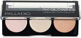 Palladio I'm Glowing Illuminating Highlighting Palette, Glow Bronzer Powder Makeup Set, High Pigmented Shimmery Colors