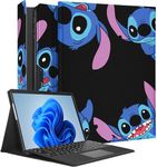 Petonist for Microsoft Surface Pro 9 Case - Cute Girls Girly Women Teen Boys Design Cartoon Character for Surface Pro 9 Case Cover Funny Kawaii Folio Case for Surface Pro 9, Black Stit