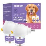 TopSum Pheromone Diffuser for Dogs: Premium Dog Calming Diffuser - Calming Pheromones for Dogs - Dog Appeasing Pheromone - Pet Calming Diffuser for Dog Anxiety Relief, 2 Pack (S Purple)