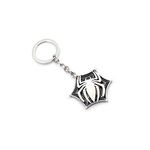 Arkanum Spiderman Silver rotating logo keychain Silver