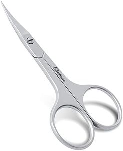 Stelone Multi-Purpose Cuticle Scissors Stainless Steel Curved Blade Little Manicure Scissors - Eyebrow Scissors for Women, Cosmetic & Brow Scissors for Facial Hair & Eyelash Trimming