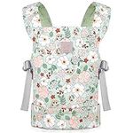 GAGAKU Doll Carrier for Kids Toy Baby Doll Carrier Reborn Dolls Carrier Toy Baby Sling with Adjustable Straps for American Girl Doll Bitty Baby Doll Accessories - Green - Camellia