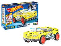 Revell 50313 Twinduction Toy Car 1:32 with Jumping Tail Maker Kitz-Assemble and go, Motor (Pull Back), Yellow