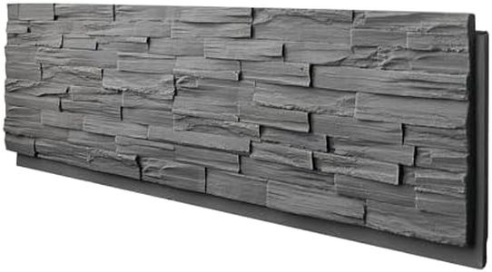 ROOMTEC 1-Pack Faux Stone Wall Covering Panels for Interior and Exterior Decor, PU Stone Veneer Exterior, Exterior Siding Panels for DIY Home Improvement Projects, 45.67" x 12.99"