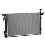 DNA Motoring OEM-RA-13508 1-Row Factory Style Aluminum Core Radiator Compatible with 2015-2021 Sedona AT, 26-3/8" W X 19-13/16" H X 5/8" D, 1-3/8" Inlet / 1-3/8" Outlet