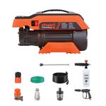 Shakti Technology S5 High Pressure Car Washer Machine 1900 Watts, Pressure 125 Bar, 8L/Min Flow Rate and 10 Meter Hose Pipe with Professional 1L Foam Cannon Snow Lance