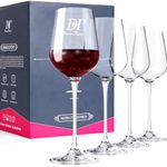 DH Crystal Wine Glasses Set of 4, 16 Ounce Long stem Clear Red Wine Glasses Great Gift Packaging,Lead-Free Premium White Wine Glass A-Level Noble Series for Wedding Party Festival