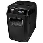 Fellowes AutoMax 150C 150-Sheet Cross-Cut Auto Feed Shredder with Jam Protection for Hands-Free Shredding (4680001), Black