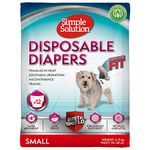 Simple Solution Disposable Dog Diapers for Female Dogs, Super Absorbent Leak-Proof Fit with Wetness Indicator for Excitable Urination, Incontinence or females in heat - 12 pack