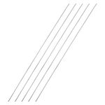 Awclub 1mm x 300mm 304 Stainless Steel Solid Round Rod Lathe Bar Stock for DIY Crafts Model Car Helicopter Airplane - 5pcs