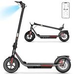 SISIGAD Electric Scooter for Adult,10 inches Solid Tires,32km Long Range,500W Peak Motor 3 Speed, Portable and Foldable Scooter Electric, Electric scooter for Teens Commuting with App Control