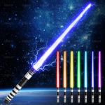 Yumuwind Light Sabers for Kids - 7 Color LED Light-Up Sword with Sound Effects, Safe Dueling for Ages 5-12