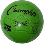 Champion Sports Extreme Series Soccer Ball, Regulation Size 5 - Collegiate, Professional, and League Standard Kick Balls - All Weather, Soft Touch, Maximum Air Retention - For Adults, Teenagers, Green