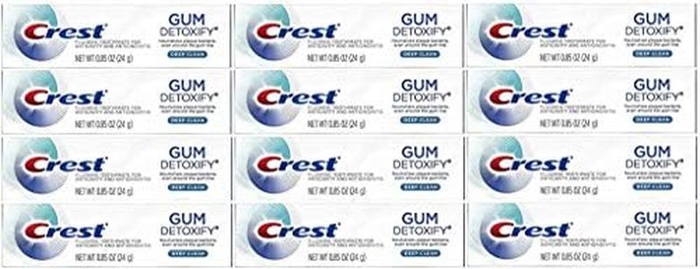 Crest Gum Detoxify Toothpaste, Deep Clean, Travel Size, 0.85 oz (24g) - Pack of 12