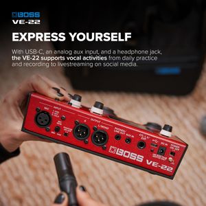 BOSS VE-22 Vocal Performer Multi-Effects Processor – Harmony, Pitch Correction