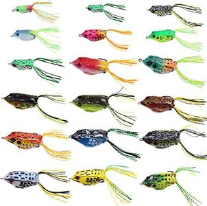 Hollow Body Frog Freshwater & Saltwater Float on Water Lure Kit (18 PCS)