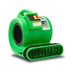 B-Air Grizzly GP-1 1 HP Air Grizzly Mover Carpet Dryer Floor Fan for Water Damage Restoration and Pet Cage Dryer Green