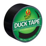 Duck Tape Solid Colours Black. Repair, craft, personalise, decorate and educate - 48mm X 18.2m