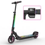 EVERCROSS EV06C Electric Scooter, Foldable Electric Scooter for Kids Ages 6-12, Up to 9.3 MPH & 5 Miles, LED Display, Colorful LED Lights, Lightweight Kids Electric Scooter