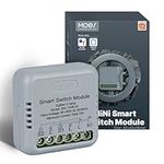 MOES Mini Smart Light Switch Zigbee Module, Requires Neutral Wire and Zigbee Gateway, Toggle Switch Flush Mounted, MOES APP Control, Compatible with Alexa and Google Home - 10A 2 Gang