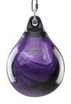 Aqua Training 75 lb. Punching Bag, 15" Water Filled Teardrop Shape for Boxers of All Skill Levels, Thick Vinyl Construction, Ceiling Mount or Stand Compatible, UV Resistant, Purple Crush – 2020136434