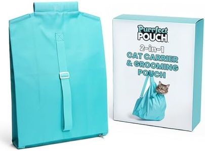 PurrFect Pouch The Original AS SEEN ON TV. The Comfy Cat Carrier & Grooming Sack in One (Set of 2 - Black)