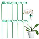 Elegent Home Plant Support Stacks (Pack of 10) Garden Stick Rod Metal Stakes Straightener Support Tomato (Pack of 10)