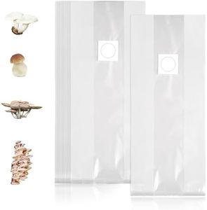30uds 50x20x12cm Bolsas de Cultivo de Hongos, 6 Mil Grueso Bolsas de Generación de Hongos Transpirables Mushroom Grow Bag con Filtro de 0,2 Micrones para Proyectos Escolares Hobby Agricultores