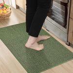 BEQHAUSE Kitchen Rugs 20"x32", Non-Slip Kitchen Mats for Floor, Super Absorbent and Stain Resistant Kitchen Rugs, Machine Washable Rugs for Kitchen, Hallway, Laundry & Sink, Green