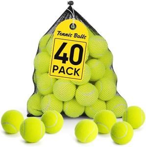 Treeroot 40Pack Tennis Balls, High Elasticity Tennis Balls Bulk, Comes with a Portable Mesh Bag, Tennis Ball for Dogs, Suitable for Beginner Training Ball, Durable & Bounce