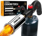 ravs POWERFUL Propane Cooking Torch, Searing Torch for Sous Vide, Steak, BBQ Grill Gun Kitchen Blow Torch, Handheld Culinary Torch for Creme Brulee, Campfire Charcoal Starter -Gas Tank Not Included