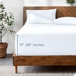 Bare Home King Fitted Sheet - Extra Deep Pocket Fitted Sheet - Premium 1800 Microfiber - Ultra-Soft Wrinkle Free - King Deep Pocket Fitted Bottom Sheets (King - 24" Pocket, White)