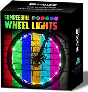 Sumree 2-Tire Pack LED Bike Wheel Lights with USB Rechargeable Battery Bike Lights 16 Modes 7 Colors Changing Over,Get Brighter and Visible from All Angles for Ultimate Safety …