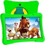 JJGJ Kids Tablet 10 inch Android 13 Tablet for kids, 8(4+4) GB+64GB/1TB Expand, 8000mAh, 10.1" IPS Screen, Dual Camera, Pre Installed Educational Games Parental Control, WiFi/BT/Type-C(Green)