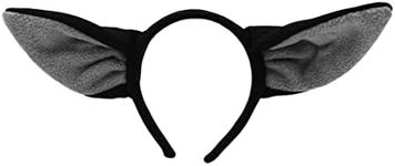 Nicky Bigs Novelties Soft Adult Black Bat Ears Headband - Cute Animal Ears On Headband - Halloween Cosplay Costume Accessory