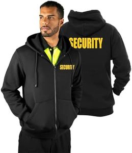 RYNO GEAR SECURITY ZIPPERED HOODIE SWEATER MEDIUM (GOLD ID)