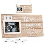 Grathia Sonogram Picture Frame Pregnancy Announcements Gift, Standard 4"x3" Ultrasound Picture Frames Countdown Weeks Design, Baby Room Décor, Gender Reveal Baby Shower First Time Mom Gifts