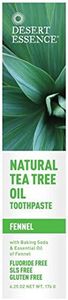 Desert Essence Natural Tea Tree Oil Toothpaste Fennel - 6.4 Oz Pack Of 4