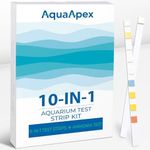 10-in-1 Aquarium Test Strips (100 Strips) 50 Multi-Test + 50 Ammonia Strips | Ammonia Test Strips for Fish Tanks, Aquariums & Ponds | for Freshwater & Saltwater | Test Nitrate, pH & More.