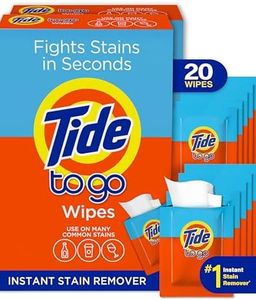 Tide to Go Instant Stain Removing Wipes, 10 Count Wipes (Pack of 2)