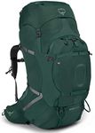 Osprey Aether Plus 100 Men's Backpacking Backpack, Axo Green, Large/X-Large