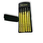 KROST Plastic Pin Punch Set, Tool Set (Yellow, 6 Piece)